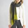 Personalised Olive Edged Pure Wool Scarf, thumbnail 2 of 4