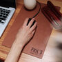 Personalised Home Office Premium Leather Mouse Pad, thumbnail 1 of 12