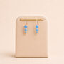 Sterling Silver Blue Opal Trio Drop Earrings, thumbnail 3 of 6