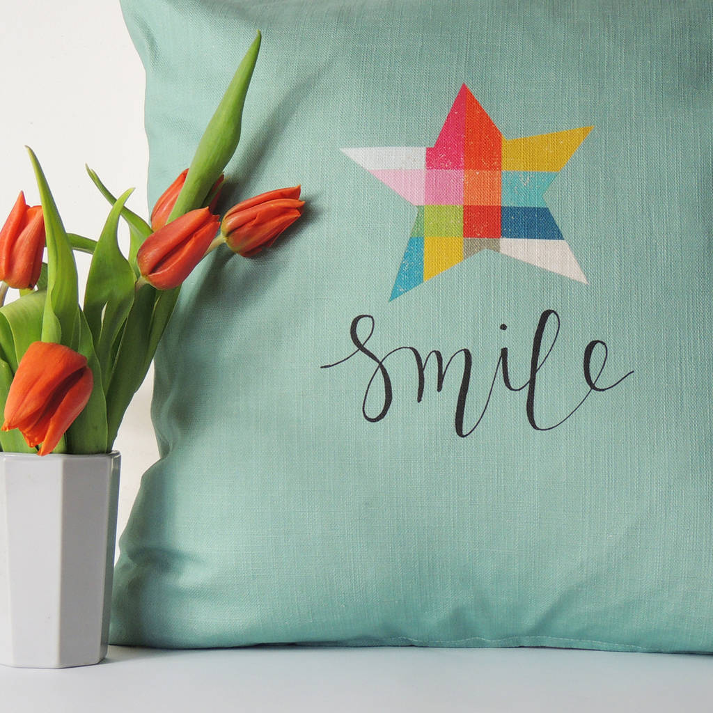 personalised star cushion by kali stileman publishing