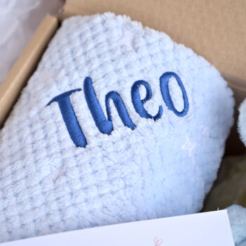 Personalised Blue Gift Set For Newborn, 3 of 6