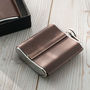 Personalised Hand Stitched Leather Hip Flask, thumbnail 3 of 7