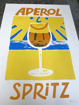 Aperol Spritz Screenprint, 3 of 3