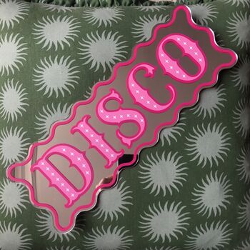 Wavy Edge Disco Mirror Sign, 2 of 4
