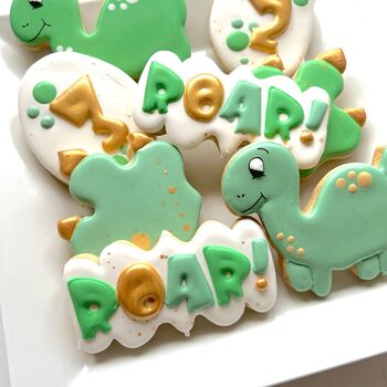 Dinosaur Party Biscuit Favours / Set Of 12 Biscuits, 5 of 5