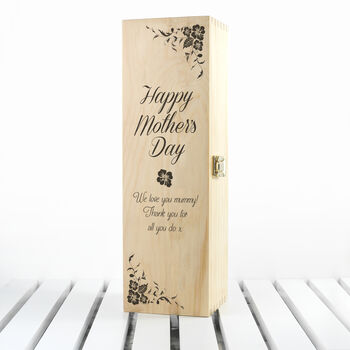 Personalised Floral Mother's Day Wine Box, 7 of 10