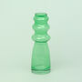 Stella Green Glass Ribbed Abstract Vase By G Decor, thumbnail 4 of 4