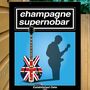 Champagne Supernobar Black Oasis Bar Sign, thumbnail 1 of 3