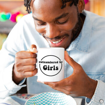 'Outnumbered By Girls' Dad Coaster, 3 of 8