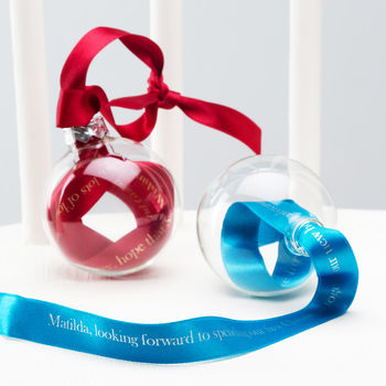 Personalised Baby Message In A Bauble, 5 of 5