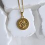 18 K Gold Zeus Coin Pendant Greek God Of The Sky, thumbnail 1 of 6