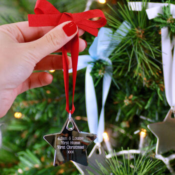 Personalised Christmas Star Tree Decoration, 2 of 9