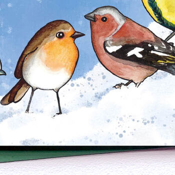 Seasons Tweetings Christmas Garden Birds Pun Card, 3 of 5