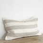 Linen Stripe Cushion Cover, Soft Natural, thumbnail 4 of 5