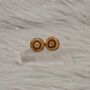 Brown Druzy Agate Silver Stud Earrings, thumbnail 5 of 6