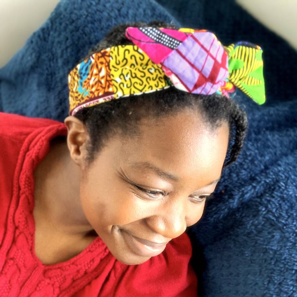 African Patchwork Cotton Wire Headband, 1 of 6