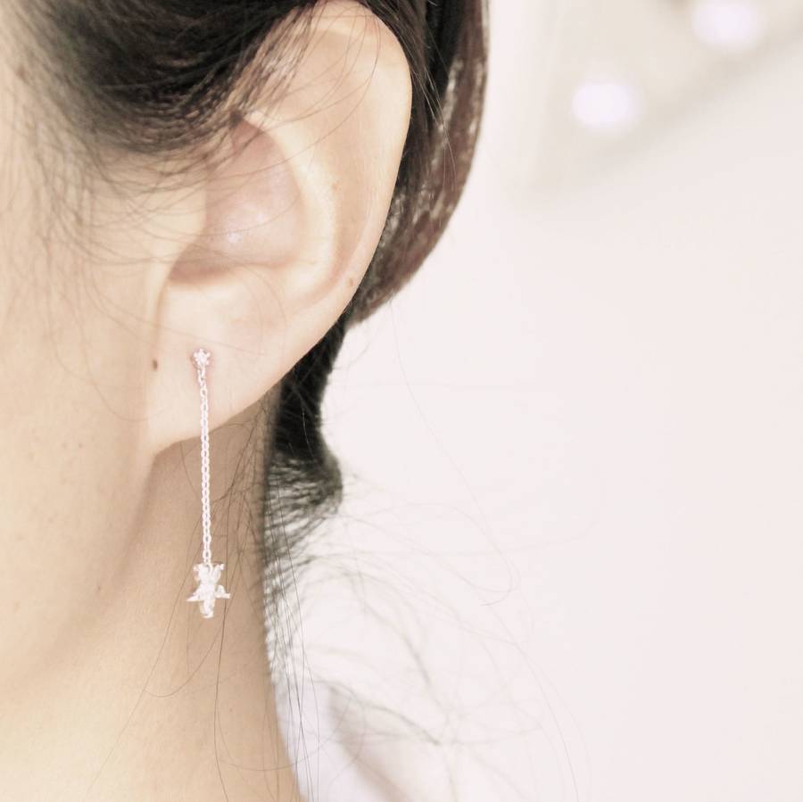 star hanging earring studs by attic