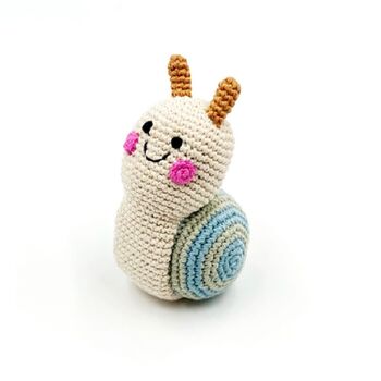 Handmade Snail Cream Fair Trade Toy, 3 of 3