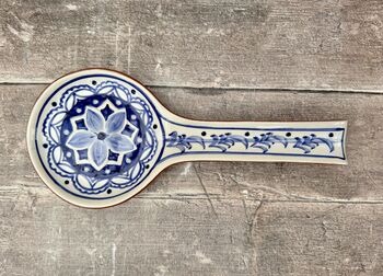 Blue And White Patterned Spoon Rest, 3 of 4
