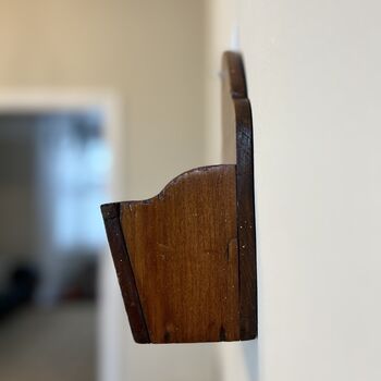 Vintage Wooden Folk Art Wall Pocket / Letter Holder, 4 of 10