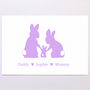 Personalised Rabbit Family Print, thumbnail 3 of 7