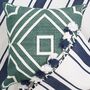 Navy And White Stripe Cotton Dhurrie Rug, thumbnail 2 of 4
