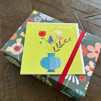 Silver Foiled Birthday Flowers Card, 5 of 5