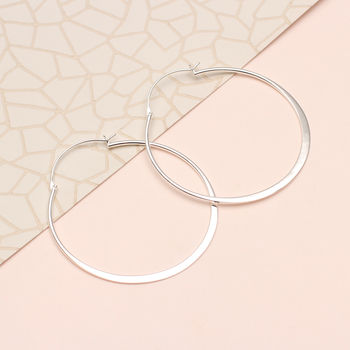 Contemporary 18ct Gold Plated Or Sterling Silver Hoops, 2 of 7