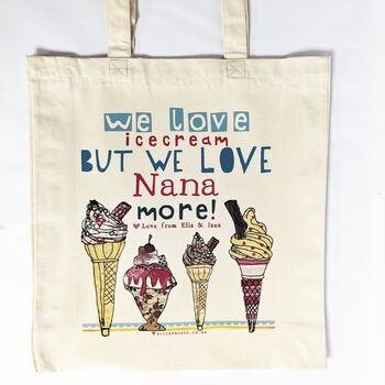 Personalised We Love You Grandma Bag, 9 of 12