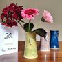 20th Birthday Anniversary Handmade Vase With Ceramic Tag, thumbnail 1 of 9