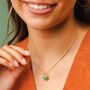 Green Chrysoprase Healing Stone Necklace, Happiness, thumbnail 3 of 10