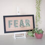 'Fear Less' Handmade Gold Leaf Sign, thumbnail 1 of 5