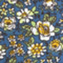 Wedding 100% Cotton Floral Print Tie In Blue And Yellow, thumbnail 3 of 9