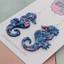 Large Seahorse Glitter Resin Earrings, thumbnail 7 of 8