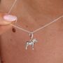 Zebra Charm Necklace, Sterling Silver Or Gold Plated, thumbnail 1 of 9