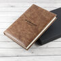 Personalised Natural Tan Leather Notebook, thumbnail 2 of 12