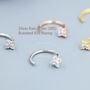 Tiny Hydrangea Cz Flower Huggie Hoop Earrings, thumbnail 4 of 12