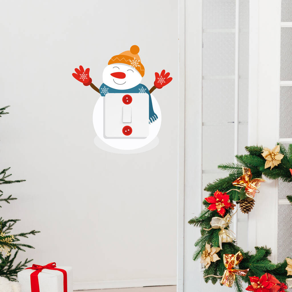 Light Switch Christmas Fabric Wall Stickers, 1 of 7