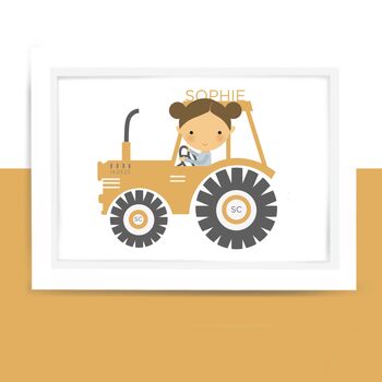 Personalised Tractor Print, 5 of 5