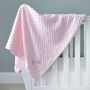 Personalised Bright Pink Bobble Sherpa Baby Blanket, thumbnail 1 of 10