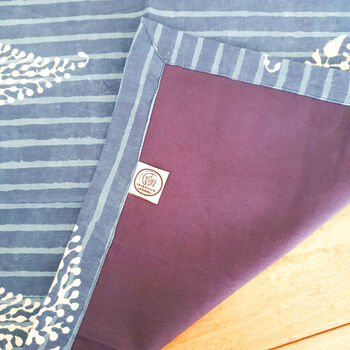 Indigo Placemats Set, Block Print Handmade In India, 7 of 8