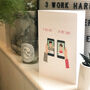 Love At First Swipe Card With Illustrated Couple, thumbnail 2 of 6