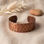 Handmade Hammered Copper Cuff Bracelet, thumbnail 1 of 5