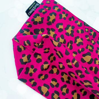 Hot Pink Leopard Print Washable Cosmetic Or Makeup Bag, 9 of 12