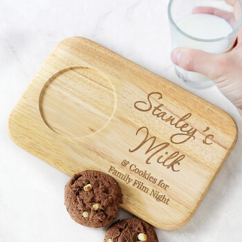 Personalised Wooden Tea And Biscuit Board Coaster Tray, 8 of 11