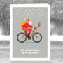 Funny Bike Lovers Christmas Card, Santa On A Bike, thumbnail 4 of 8