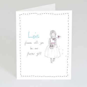 Personalised 'Will You Be Our Flower Girl?' Card, 2 of 3