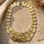 Roman Chunky Gold Statement Necklace, thumbnail 2 of 6