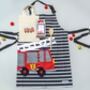 Personalised Kids Fire Engine Baking Kit With Apron, thumbnail 2 of 10