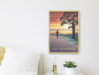 Go Running Travel Poster Art Print, 3 of 8